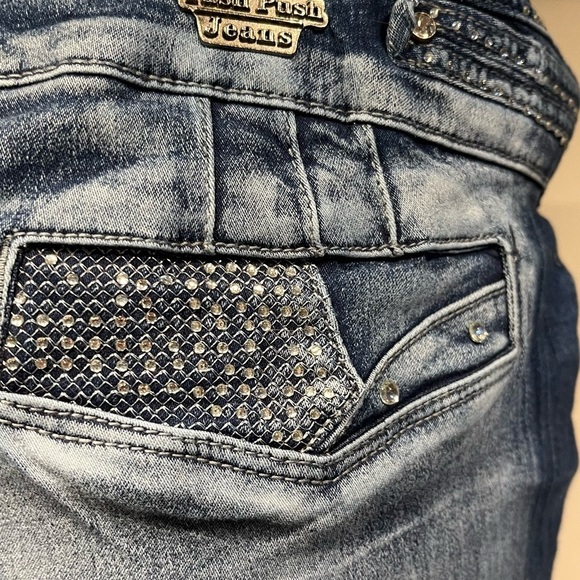 Blue Skinny Jeans with Natural Fading - Picture 7 of 13